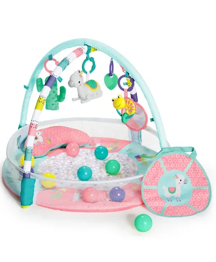 Bright Starts 4-in-1 Rounds of Fun Activity Gym & Ball Pit - Pink