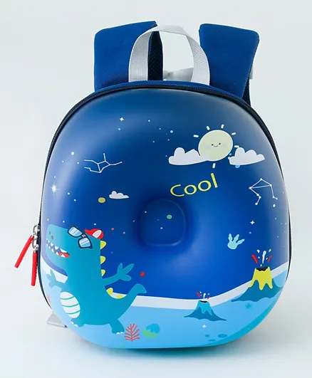 Cool Dino Hard Front Backpack Blue - 11 Inch