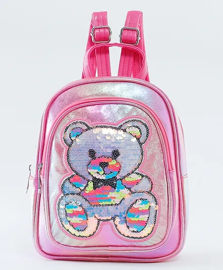 Stylish and Classic Bear Backpack Rose Red - 9 Inches