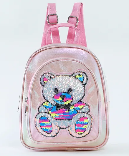Stylish and Classic Bear Backpack Pink - 9 Inches