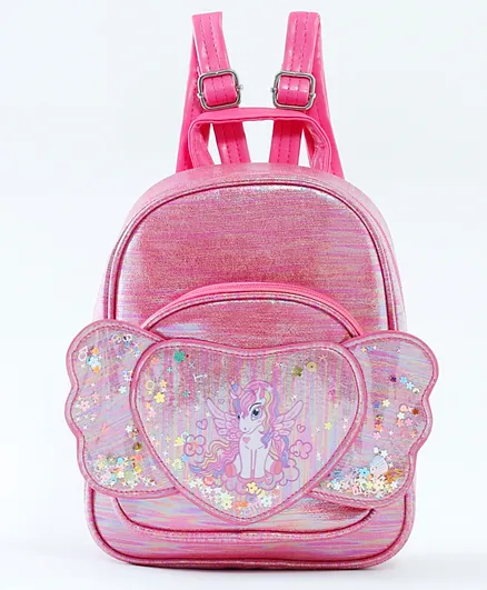 Stylish & Classic Unicorn Backpack Rose Red - 9.4 Inches