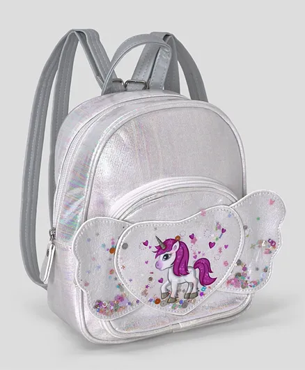 Stylish & Classic Unicorn Backpack White - 9.4 Inches