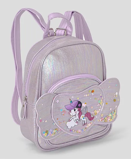 Stylish & Classic Unicorn Backpack Purple - 9.4 Inches