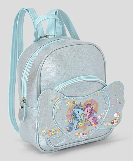 Stylish & Classic Unicorn Backpack Blue - 9.4 Inches
