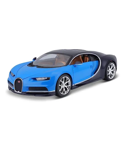 Bburago Bugatti Chiron 1:18 Scale Model Car 11040 - Blue & Black