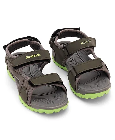 Pine Kids Velcro Closure Sandals - Green