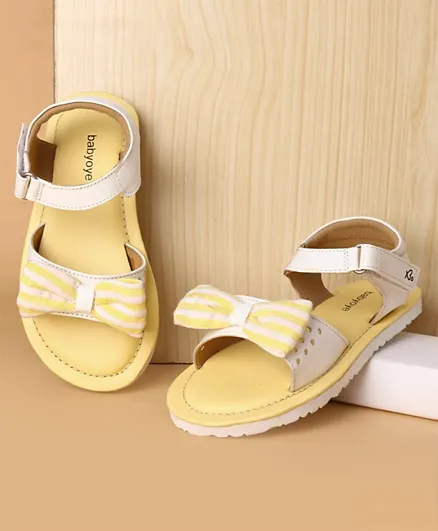 Babyoye Velcro Closure Sandals - Yellow