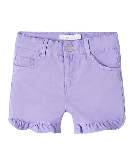 Name It Ruffled Bottom Shorts - Purple