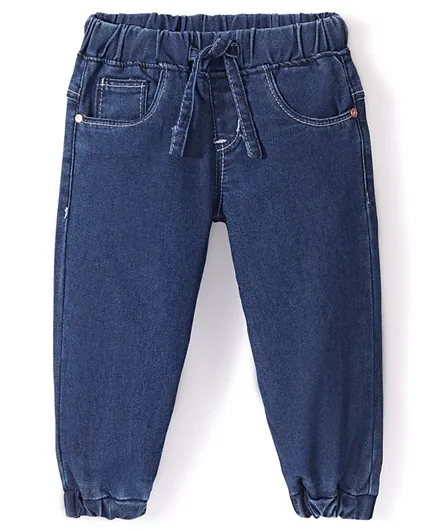 بيبي هاغ - بنطال جينز رياضي بالطول الكامل مرن - أزرق داكن
