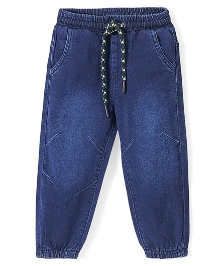 جوجرز جينز مطاطي طويل قابل للتمدد من بيبي هاغ - أزرق داكن