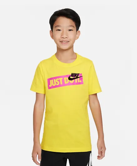 Nike Sportswear HBR Just Do It T-Shirt - Yellow