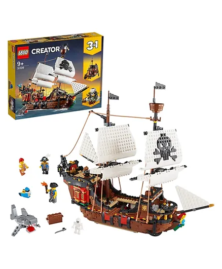 ليغو - مجموعة بناء سفينة القراصنة - 1264 قطعة