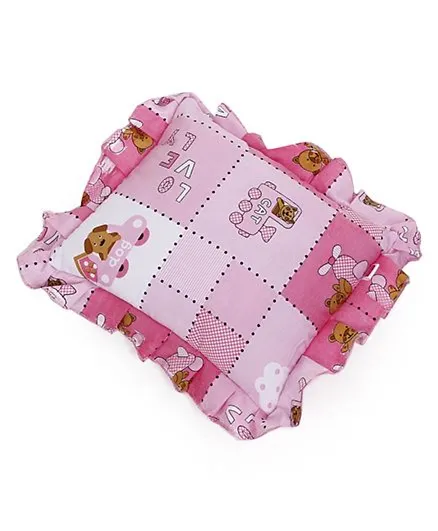 Babyhug Lovely Kitty Print Pillow - Pink
