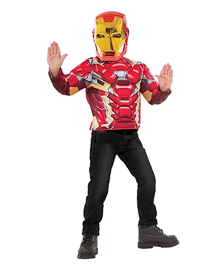 Rubie's Metallic Iron Man Super Muscle Top - Red
