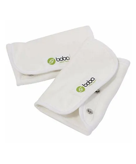 Boba Teething Pad Natural Organic Pack of 2 - White