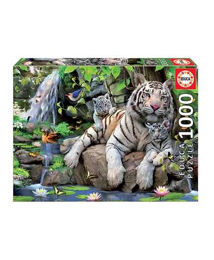 Educa Borras White Tigers of Bengal Puzzle - 1000 Pieces