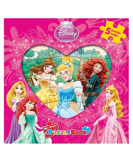 Phidal Disney Princess Line Heart Shaped My First Puzzle Book - English