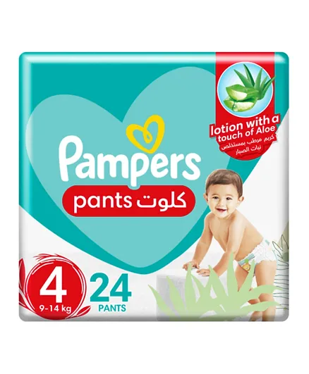 Pampers Baby-Dry Pant Diapers with Aloe Vera Lotion Size 4 - 24 Diapers