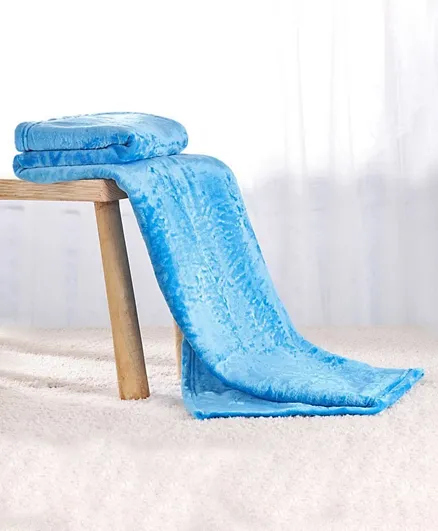 Babyhug Coral All Seasons Plush Blanket - Aqua Blue