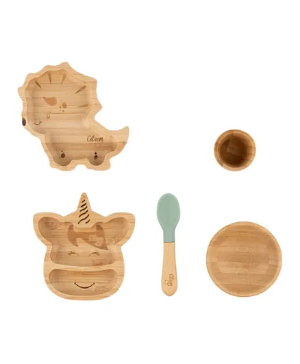 Citron Organic Bamboo Toys Pattern Bowl Set - 5 Pieces
