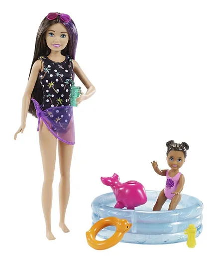 Barbie Skipper Babysitters Inc Doll and Playset - Pool & Toddler