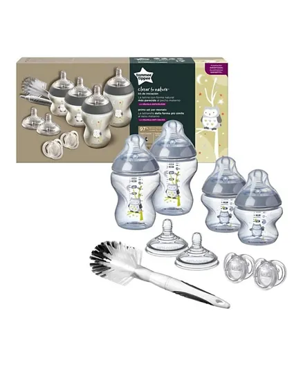 Tommee Tippee Closer to Nature Newborn Baby Bottle Starter Kit - Mixed Sizes