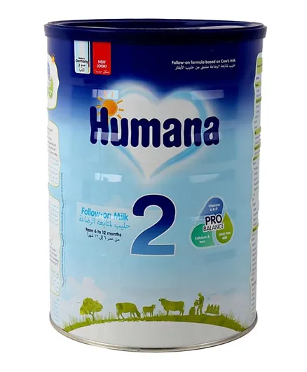 هيومانا - تركيبة حليب فولو أون خالية من المواد المعدلة وراثيًا مرحلة 2 - 400 جرام