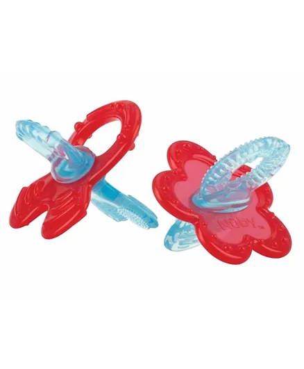 Nuby Silicone Chewbie with Bristles - Blue& Red