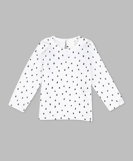 Finelook Nightwear T-Shirt - White Black