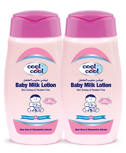 Cool & Cool Baby Milk Lotion Pack of 2 -  250 ml each