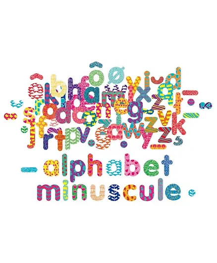 Vilac Wooden Alphabet Lowercase Letters Magnets Multicolour - 81 Pieces