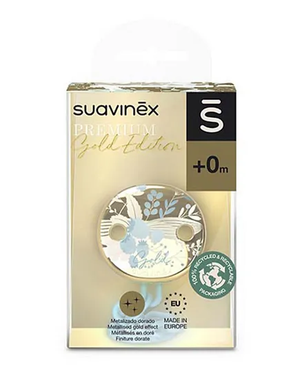 Suavinex - Gold Edition Silicone Soother - Blue