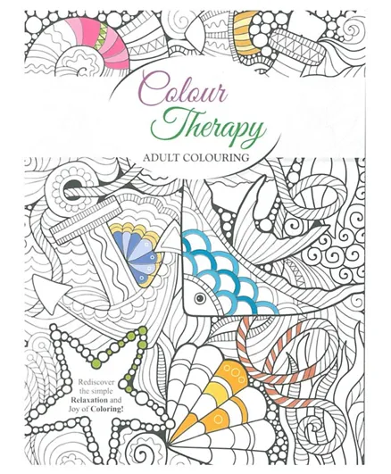 Adult Colouring Book Colour Therapy Paperback - 48 Pages