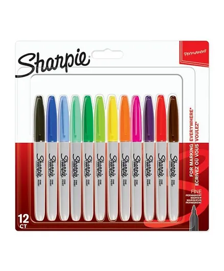Sharpie Permanent  Fine Markers - Pack of 12