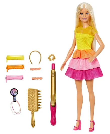 Barbie Ultimate Curls Playset With Doll - Multicolor