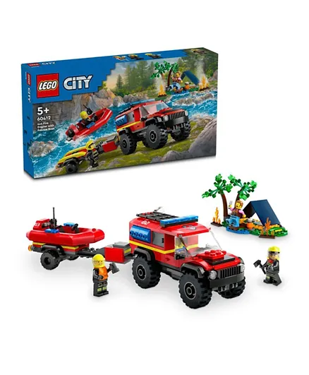 LEGO City 4x4 Fire Engine with Rescue Boat 60412 - 301 Pieces