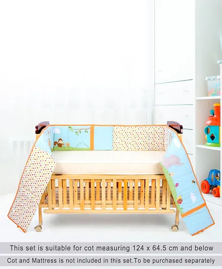 Babyhug Premium Cotton Crib Bumper Regular -Jungle Theme