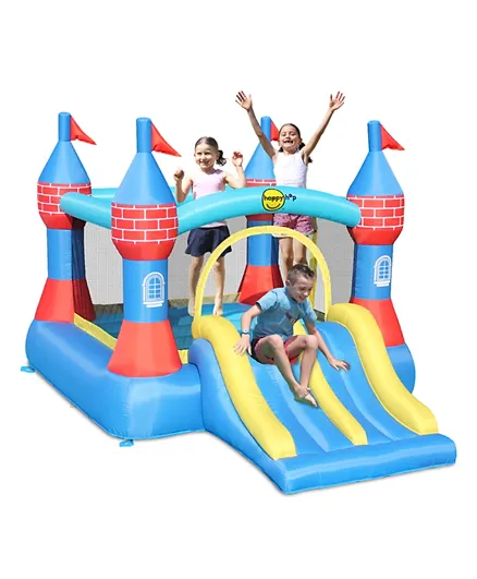 Happy Hop Castle Bouncer with Double Slide - Multicolor