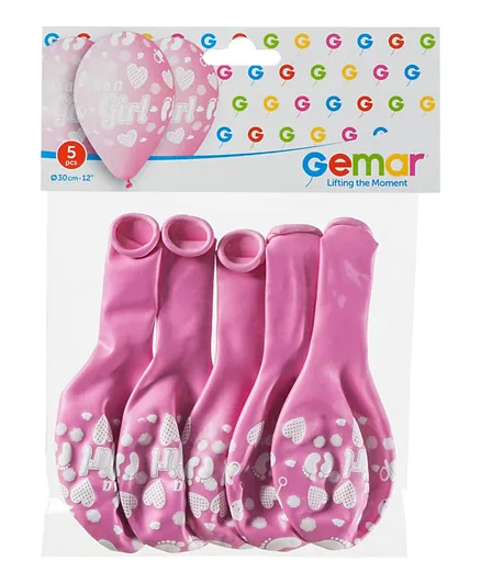 Gemar Its A Girl Balloons - 5 Pieces