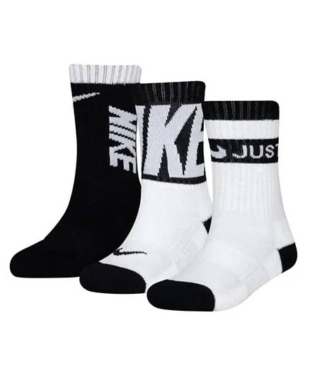 Nike 3 Pack Sports Crew Socks Set - White & Black