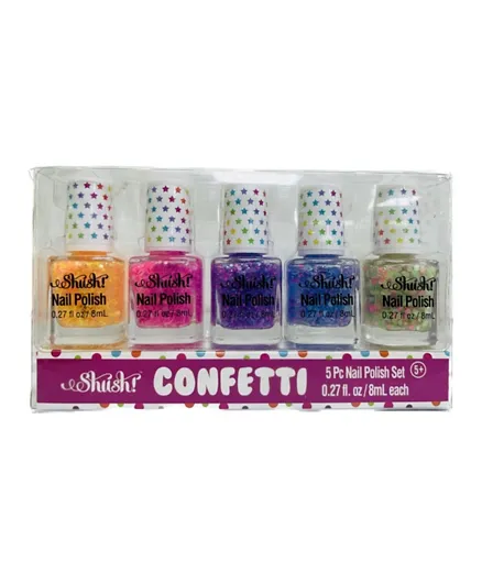 Shush! Confetti Nail Polish Set - 5 Pcs