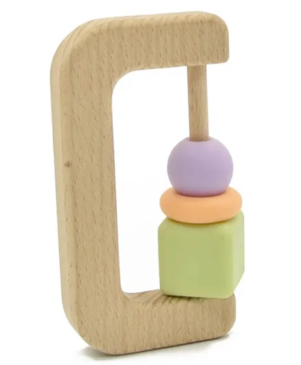 Luqu Silicone and Wood Teether - Saw