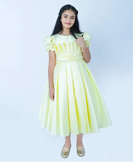 فستان مناسبات للأطفال من أكاس - أصفر