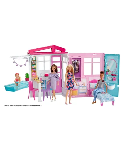 Barbie Portable Low Price Dollhouse - Multicolor