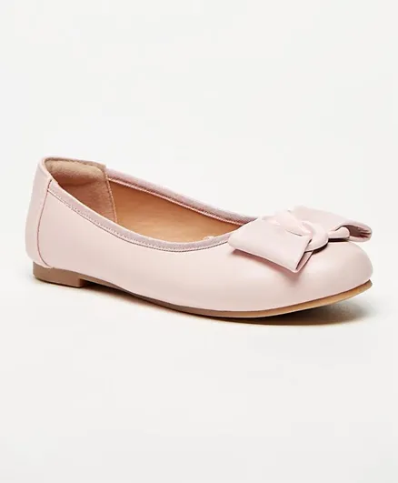 Little Missy Bow Detail Ballerina Shoes - Pink