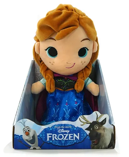 Disney Plush Cute Face Frozen Anna - Brown