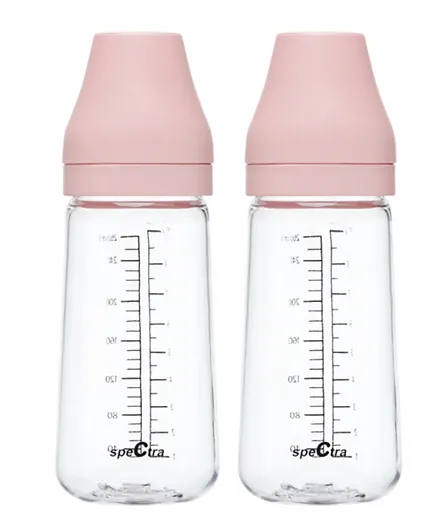 Spectra PA baby bottle 260ml (2pcs) - cream pink