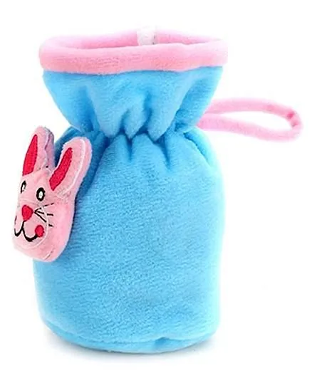Babyhug Plush Bottle Cover Kitty Motif Medium - Blue