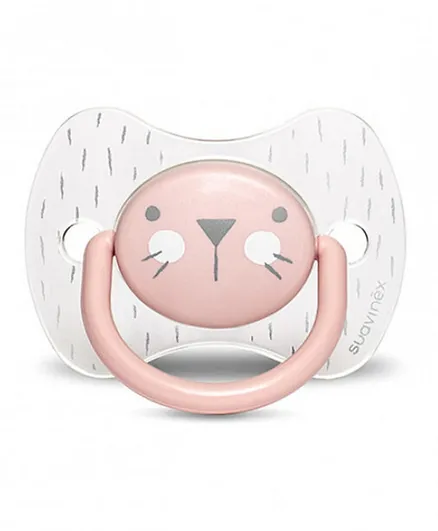 Suavinex - Soother with Rabbit Print - Pink