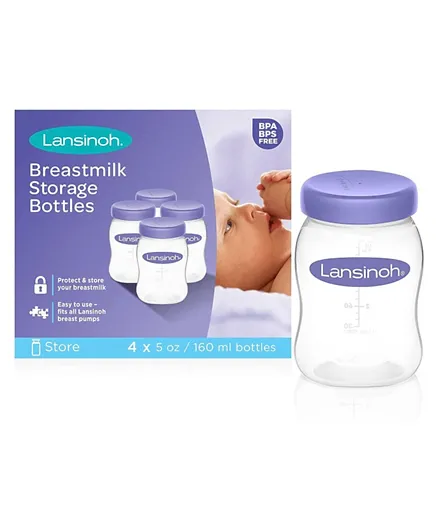 Lansinoh - Breastmilk Storage Bottles (Pack Of 4)